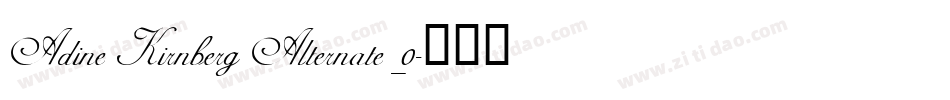 Adine Kirnberg Alternate_0字体转换